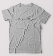 Load image into Gallery viewer, Cat T-Shirt for Men-S(38 Inches)-Grey Melange-Ektarfa.online
