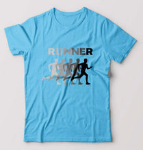 Load image into Gallery viewer, Runner Running T-Shirt for Men-Light Blue-Ektarfa.online
