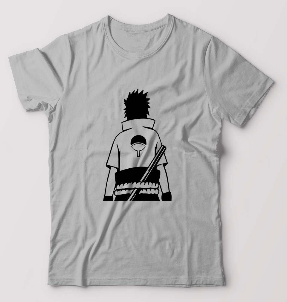 Sasuke Uchiha T-Shirt for Men-S(38 Inches)-Grey Melange-Ektarfa.online