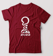Load image into Gallery viewer, FIFA World Cup Qatar 2022 T-Shirt for Men-S(38 Inches)-Maroon-Ektarfa.online
