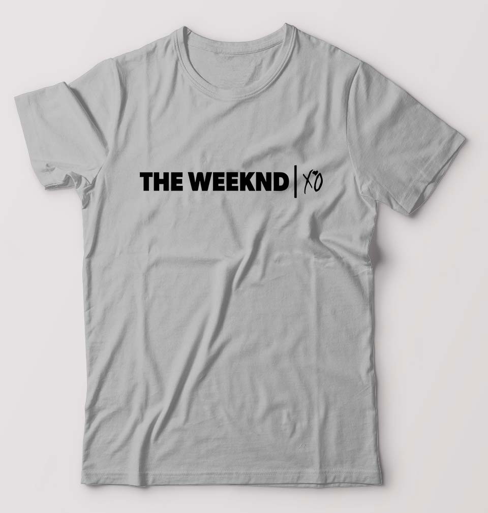 The Weeknd T-Shirt for Men-S(38 Inches)-Grey Melange-Ektarfa.online