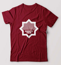 Load image into Gallery viewer, Magnetic fields T-Shirt for Men-S(38 Inches)-Maroon-Ektarfa.online
