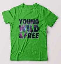 Load image into Gallery viewer, Young Wild Free T-Shirt for Men-flag green-Ektarfa.online
