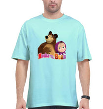 Load image into Gallery viewer, Masha and the Bear Oversized T-Shirt for Men-Mint-Ektarfa.online
