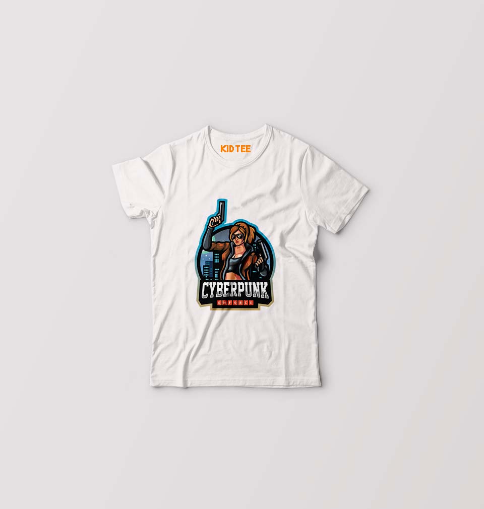 Cyberpunk Kids T-Shirt for Boy/Girl-White-Ektarfa.online