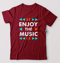 Load image into Gallery viewer, Music T-Shirt for Men-S(38 Inches)-Maroon-Ektarfa.online
