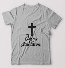 Load image into Gallery viewer, Jesus T-Shirt for Men-S(38 Inches)-Grey Melange-Ektarfa.online
