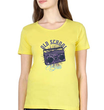 Load image into Gallery viewer, Old School T-Shirt for Women-XS(32 Inches)-Yellow-Ektarfa.online
