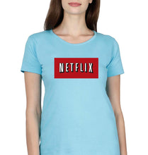 Load image into Gallery viewer, Netflix T-Shirt for Women-Light Blue-Ektarfa.online
