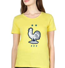 Load image into Gallery viewer, France Football T-Shirt for Women-Yellow-Ektarfa.online
