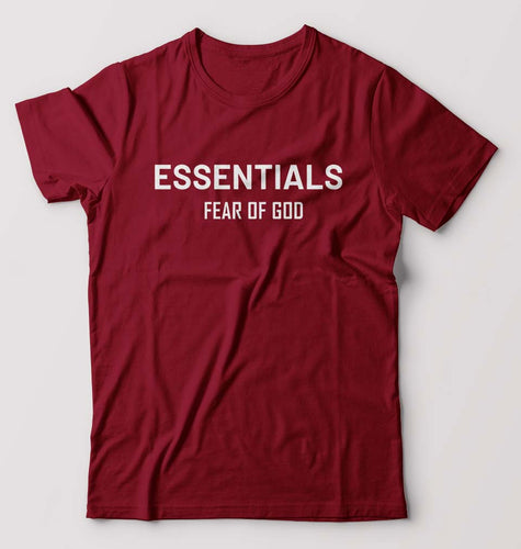 Fear Of God T-Shirt for Men-Maroon-Ektarfa.online