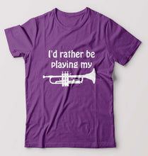 Load image into Gallery viewer, Trumpet Love T-Shirt for Men-Purple-Ektarfa.online
