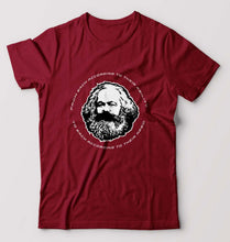 Load image into Gallery viewer, Karl Marx T-Shirt for Men-S(38 Inches)-Maroon-Ektarfa.online
