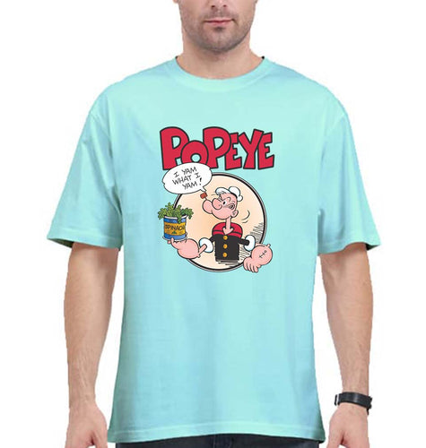 Popeye Oversized T-Shirt for Men-Mint-Ektarfa.online