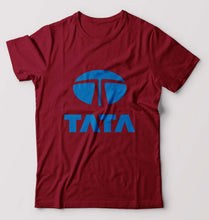 Load image into Gallery viewer, Tata T-Shirt for Men-S(38 Inches)-Maroon-Ektarfa.online
