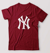 Load image into Gallery viewer, New York Yankees T-Shirt for Men-S(38 Inches)-Maroon-Ektarfa.online
