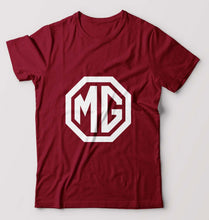 Load image into Gallery viewer, Morris Garages(MG) T-Shirt for Men-S(38 Inches)-Maroon-Ektarfa.online
