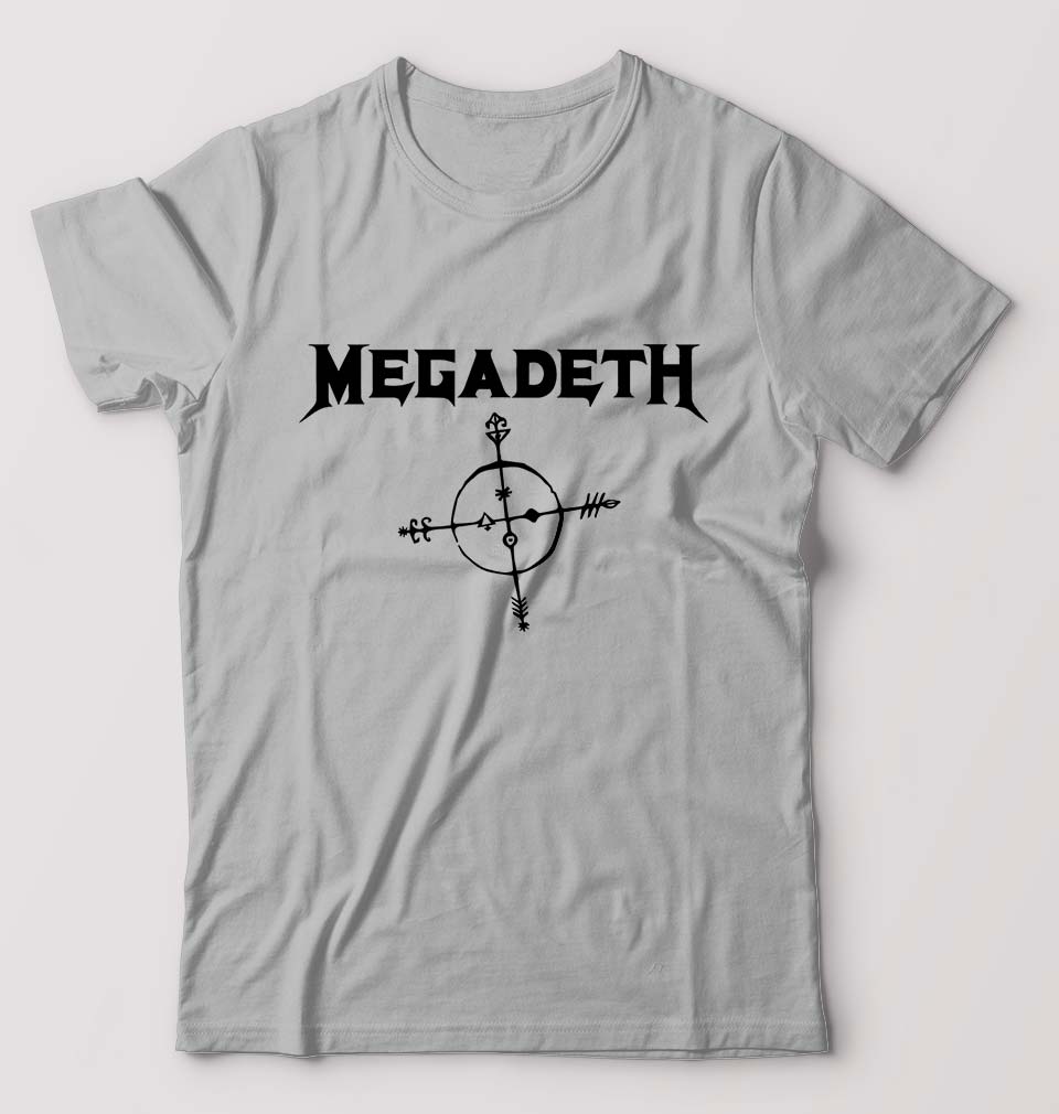 Megadeth T-Shirt for Men-S(38 Inches)-Grey Melange-Ektarfa.online