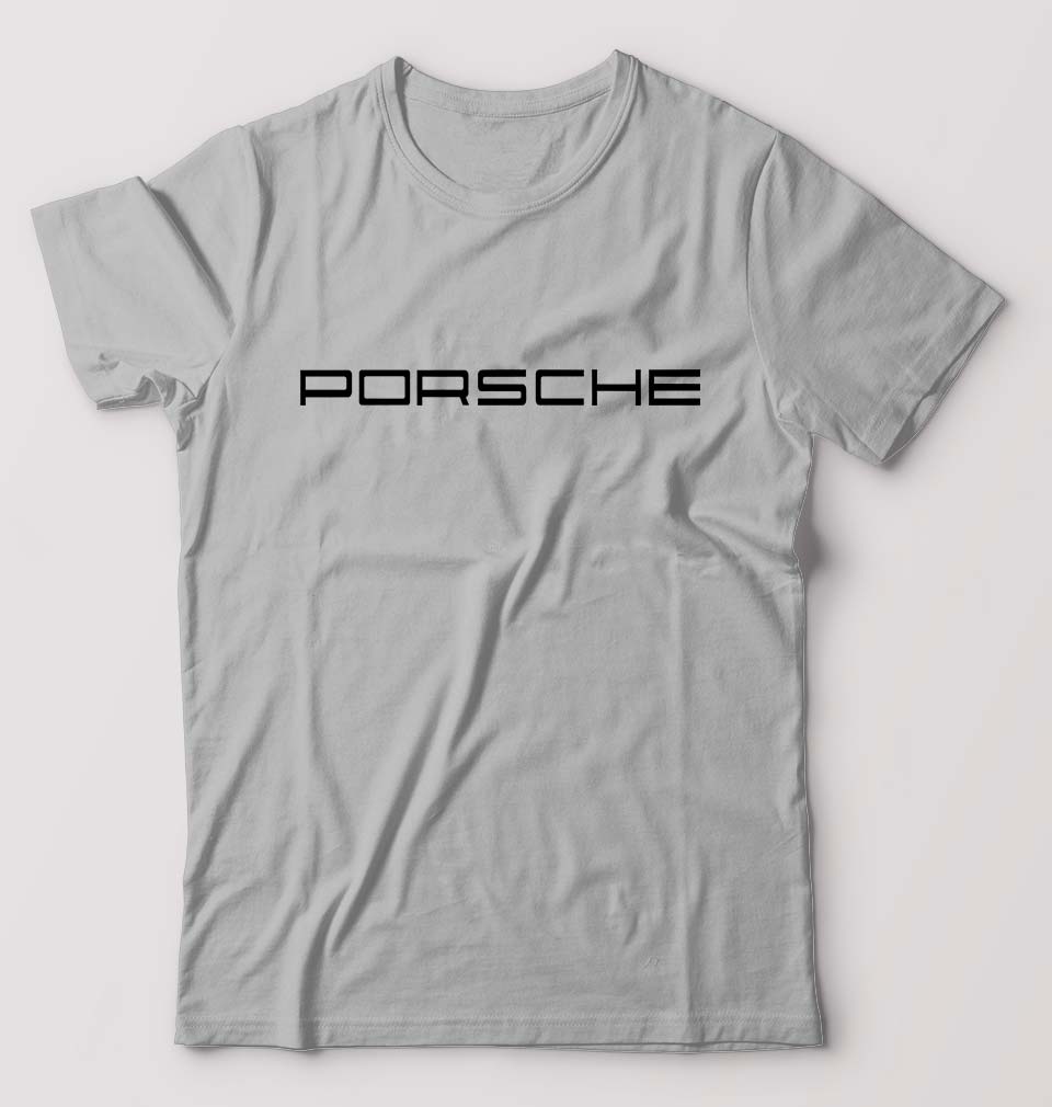 Porsche T-Shirt for Men-S(38 Inches)-Grey Melange-Ektarfa.online