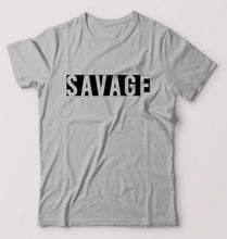 Load image into Gallery viewer, Savage T-Shirt for Men-S(38 Inches)-Grey Melange-Ektarfa.online
