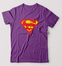 Load image into Gallery viewer, Superman T-Shirt for Men-S(38 Inches)-Purple-Ektarfa.online

