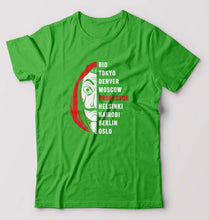 Load image into Gallery viewer, Money Heist T-Shirt for Men-S(38 Inches)-Flag Green-Ektarfa.online
