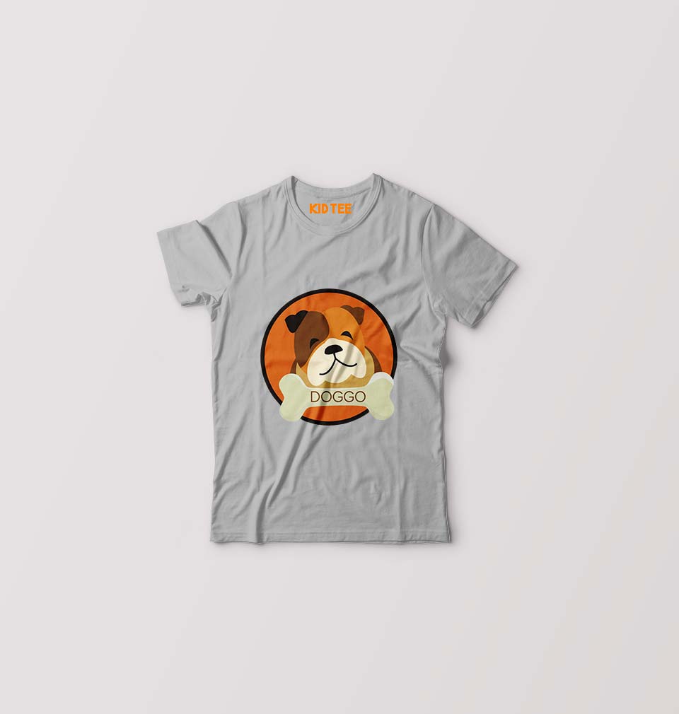 Dog Kids T-Shirt for Boy/Girl-Grey-Ektarfa.online