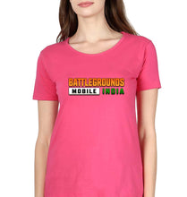 Load image into Gallery viewer, Battlegrounds Mobile India (BGMI) T-Shirt for Women-Pink-Ektarfa.online
