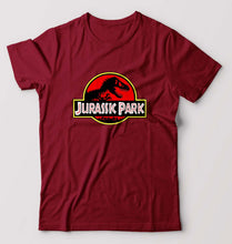 Load image into Gallery viewer, Jurassic Park T-Shirt for Men-S(38 Inches)-Maroon-Ektarfa.online
