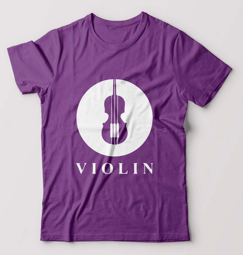 Violin T-Shirt for Men-Purple-Ektarfa.online