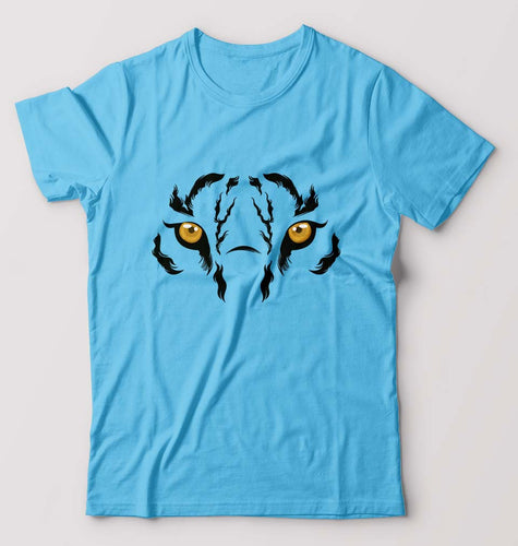 Tiger Eyes T-Shirt for Men-Light Blue-Ektarfa.online