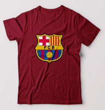 Load image into Gallery viewer, Barcelona T-Shirt for Men-S(38 Inches)-Maroon-Ektarfa.online
