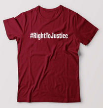 Load image into Gallery viewer, Right to Justice T-Shirt for Men-Maroon-Ektarfa.online
