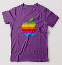 Load image into Gallery viewer, Apple T-Shirt for Men-S(38 Inches)-Purple-Ektarfa.online
