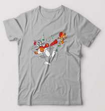 Load image into Gallery viewer, Tom and Jerry T-Shirt for Men-S(38 Inches)-Grey Melange-Ektarfa.online
