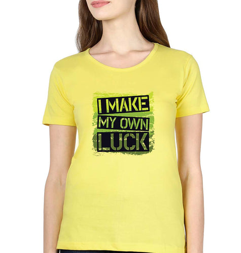 Luck T-Shirt for Women-Yellow-Ektarfa.online