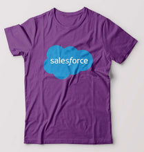 Load image into Gallery viewer, Salesforce T-Shirt for Men-S(38 Inches)-Purple-Ektarfa.online
