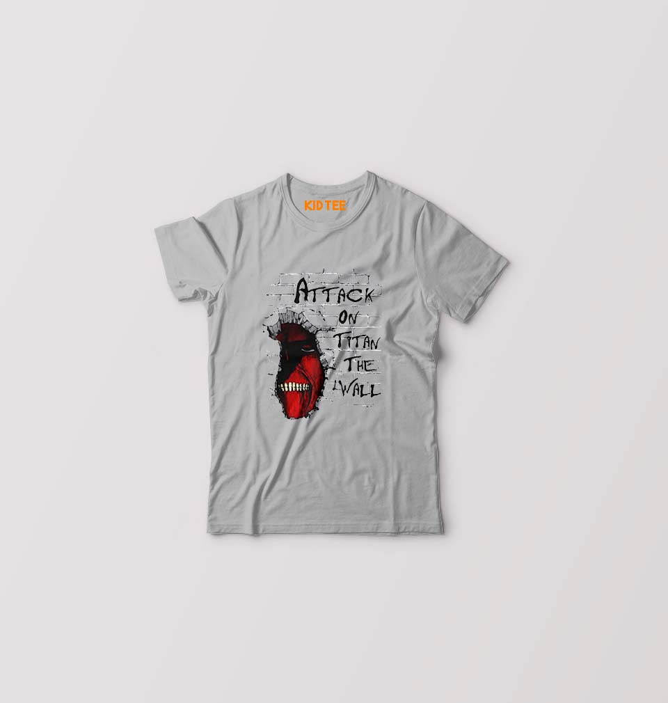 Attack on Titan Kids T-Shirt for Boy/Girl-Grey-Ektarfa.online