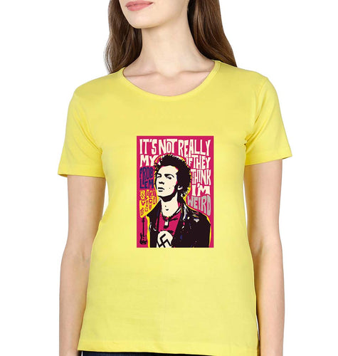 Sid Vicious T-Shirt for Women-Yellow-Ektarfa.online