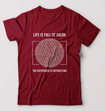 Load image into Gallery viewer, Life T-Shirt for Men-S(38 Inches)-Maroon-Ektarfa.online
