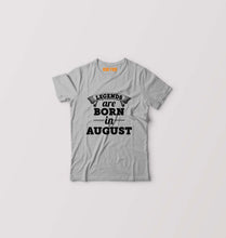 Load image into Gallery viewer, Legends are Born in August Kids T-Shirt for Boy/Girl-Grey-Ektarfa.online

