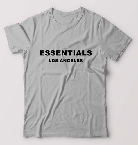 Essentials T-Shirt for Men-S(38 Inches)-Grey Melange-Ektarfa.online