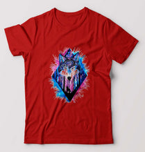 Load image into Gallery viewer, Wolf T-Shirt for Men-Red-Ektarfa.online
