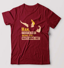 Load image into Gallery viewer, Johnny Bravo T-Shirt for Men-Maroon-Ektarfa.online
