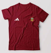 Load image into Gallery viewer, Argentina Football T-Shirt for Men-S(38 Inches)-Maroon-Ektarfa.online
