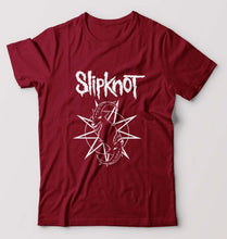 Load image into Gallery viewer, Slipknot T-Shirt for Men-S(38 Inches)-Maroon-Ektarfa.online
