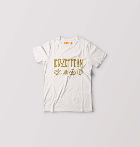 Led Zeppelin Kids T-Shirt for Boy/Girl-White-Ektarfa.online