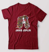 Load image into Gallery viewer, Janis Joplin T-Shirt for Men-Maroon-Ektarfa.online
