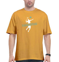 Load image into Gallery viewer, Badminton Oversized T-Shirt for Men-Golden Yellow-Ektarfa.online
