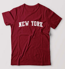 Load image into Gallery viewer, New York T-Shirt for Men-Maroon-Ektarfa.online
